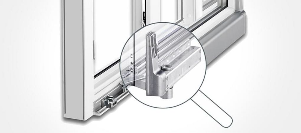 Parallel slide &amp; tilt door fitting