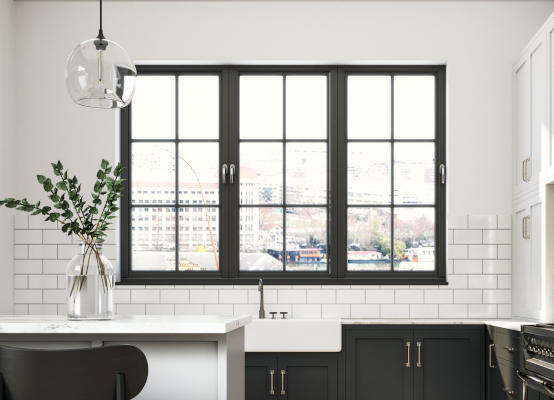 Window glazing bars in black Window glazing bars in black