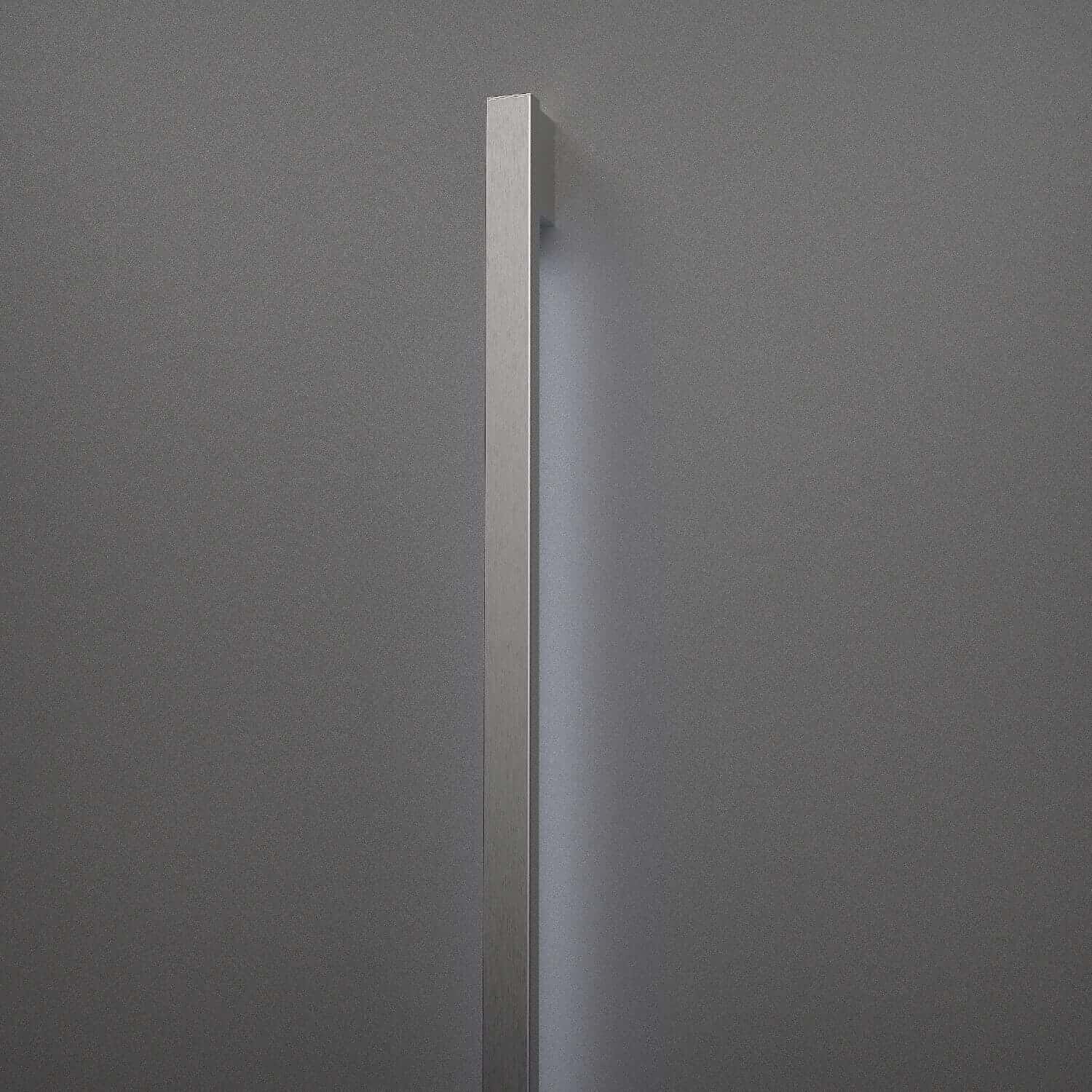 Front door exterior handle, matt stainless steel
