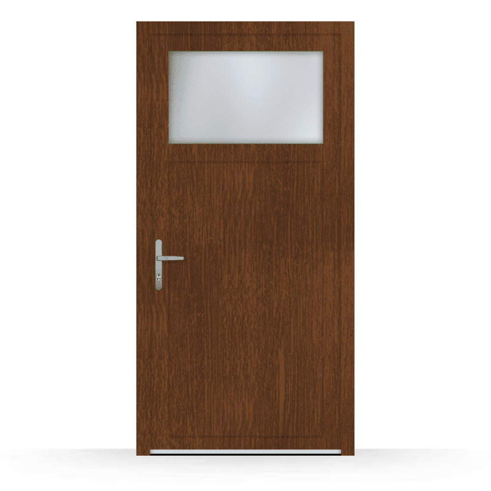 Peterborough back door with walnut decor