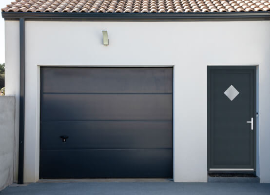 Installed anthracite Brighton back door