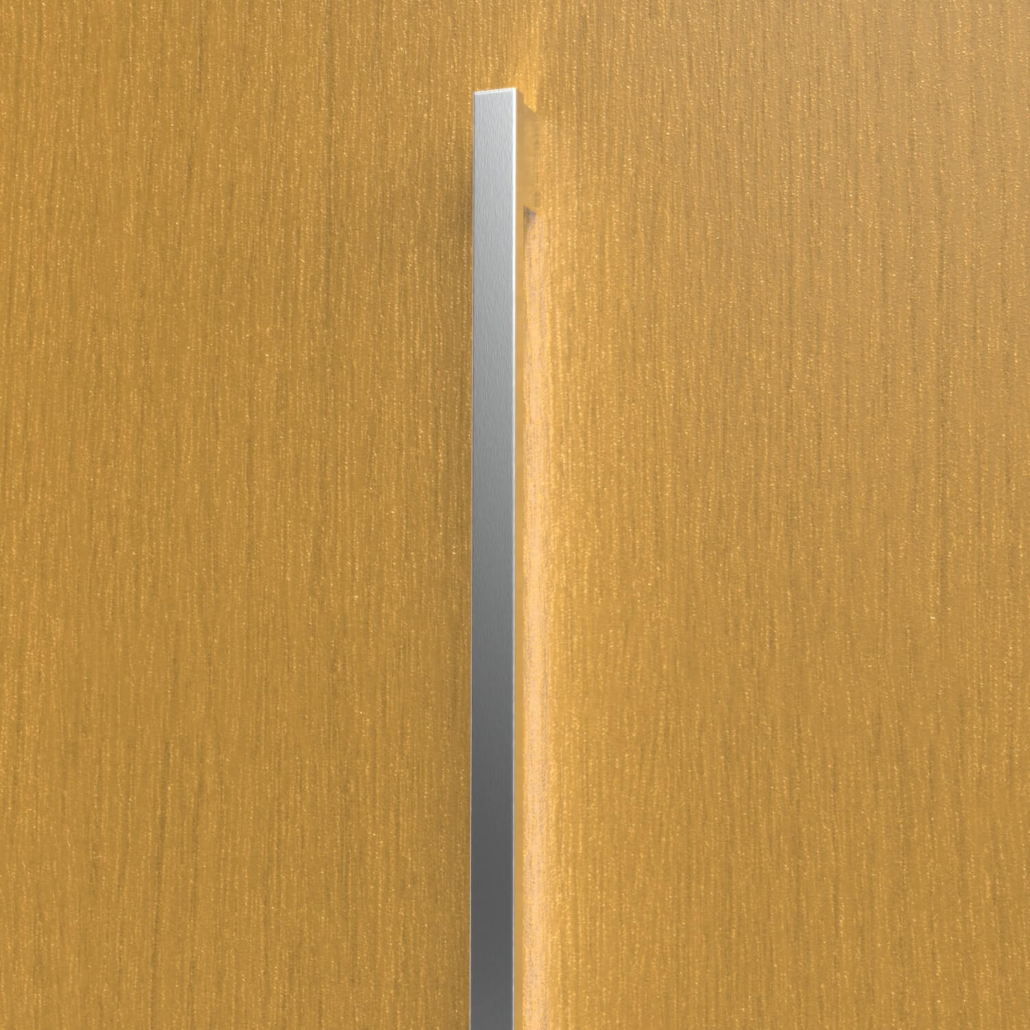 Wooden front door handle with lighting