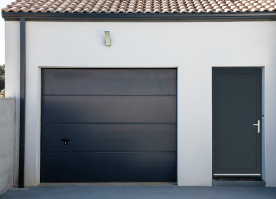 Installed anthracite Bradford back door