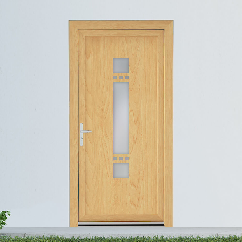 Hull back door with birch decor