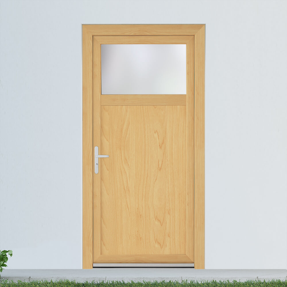 Peterborough back door with birch decor