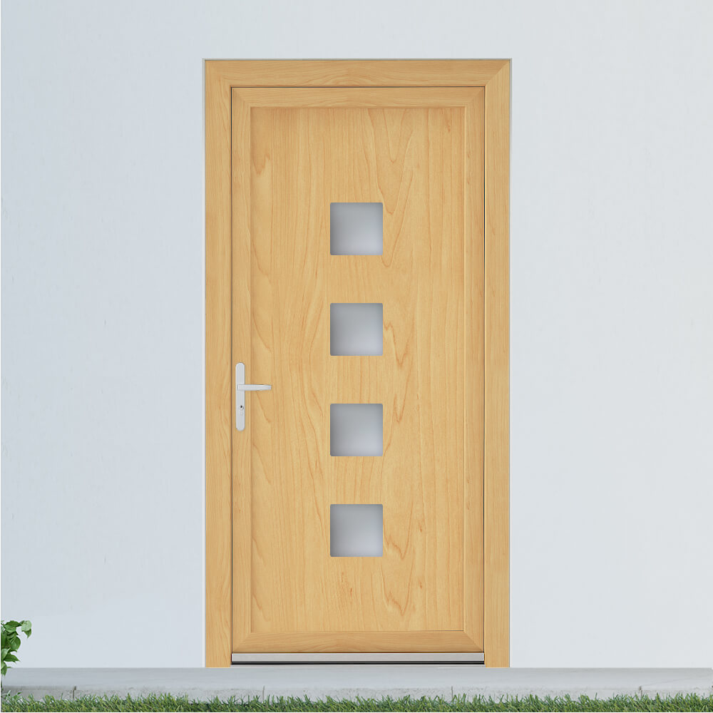 Reading back door with birch decor