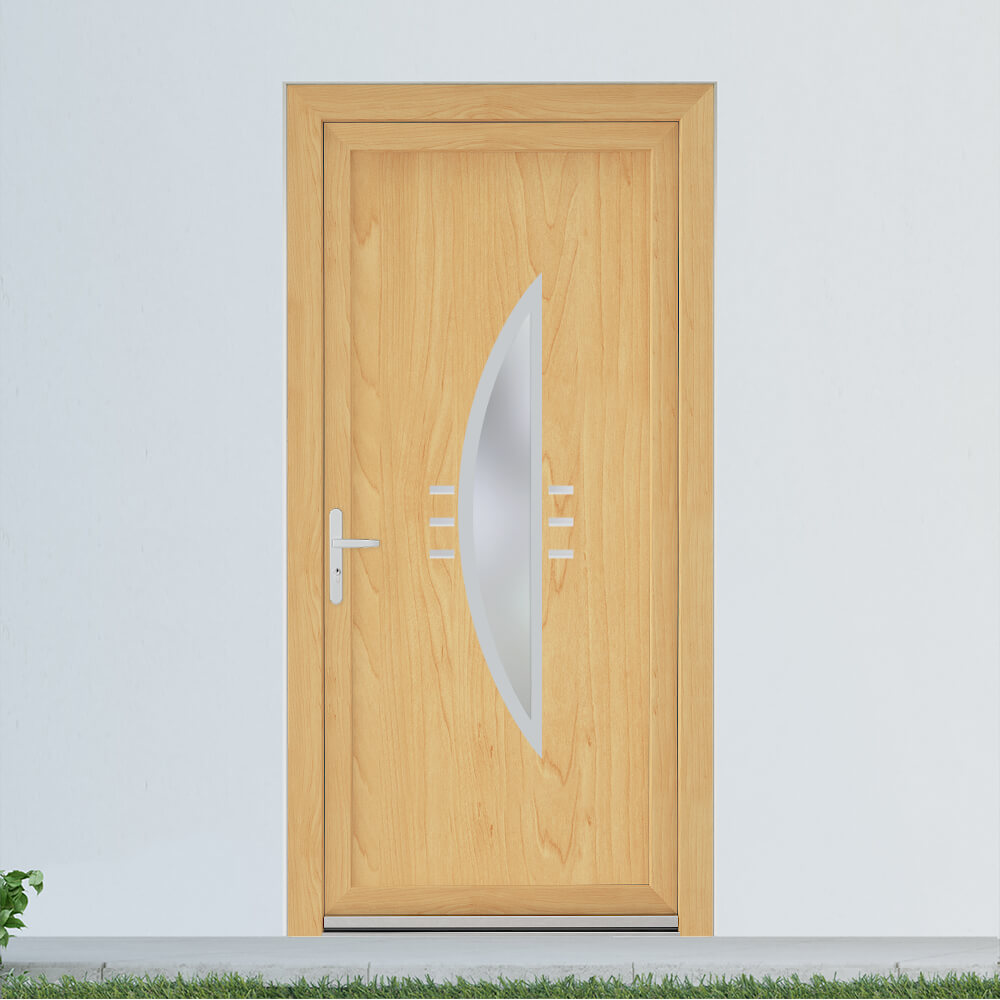 Exeter back door with birch decor