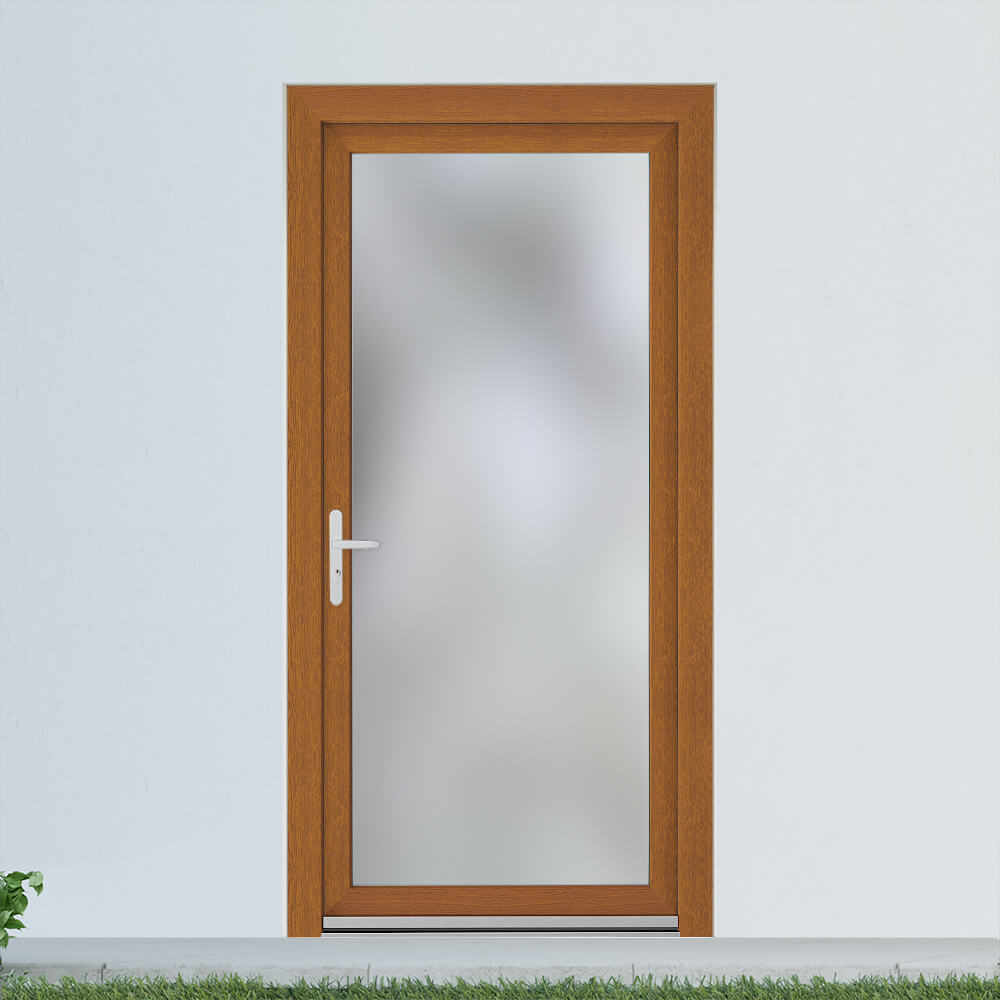 Leeds back door with golden oak decor