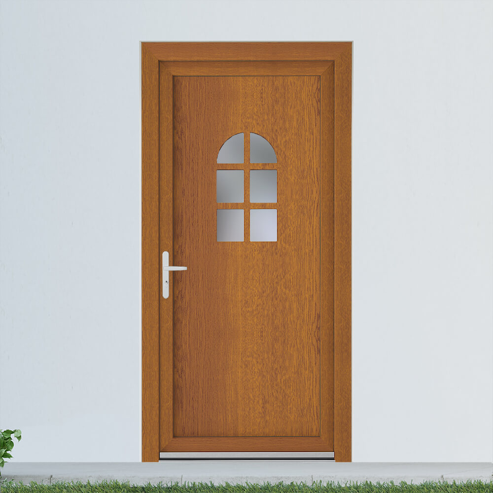 Poole back door with birch decor