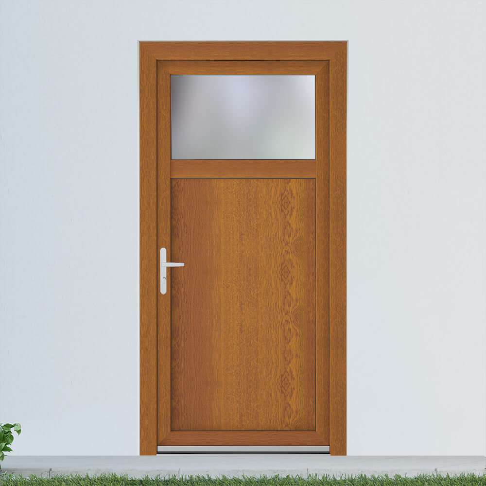 Peterborough back door with golden oak decor