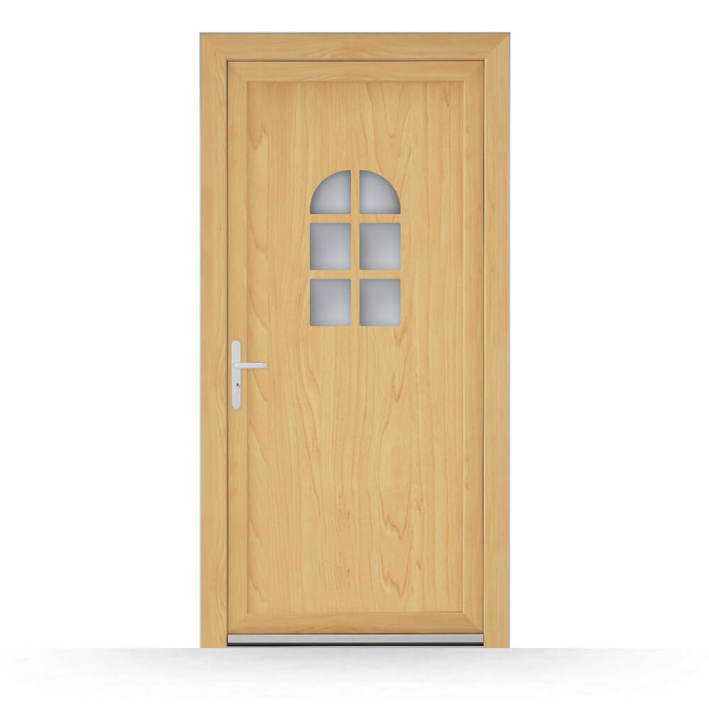 Poole back door with birch decor