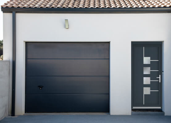 Installed anthracite Preston back door