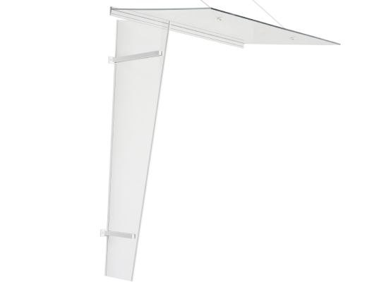 Kitchener acrylic glass side panel with overhead canopy