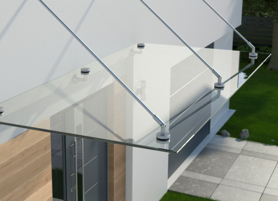 Aluminium door canopies