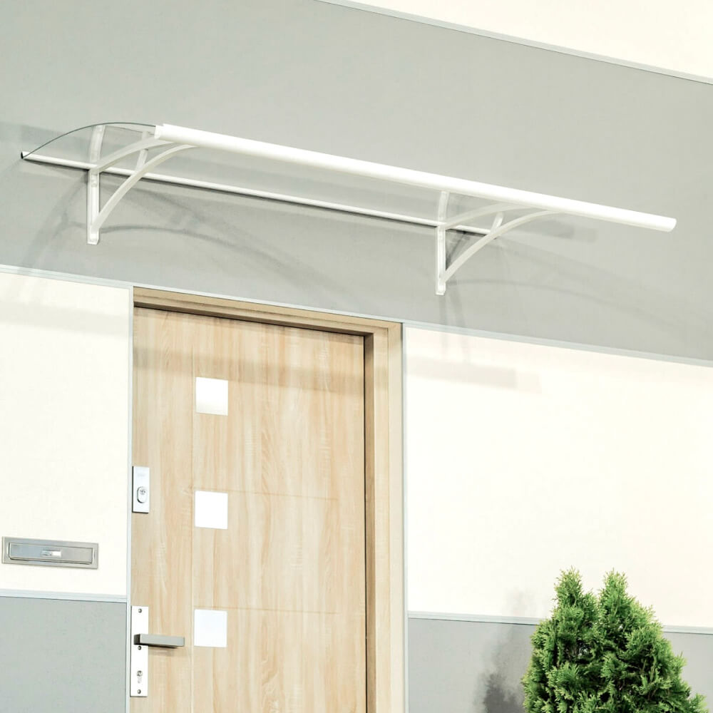 Installed white Monaco canopy