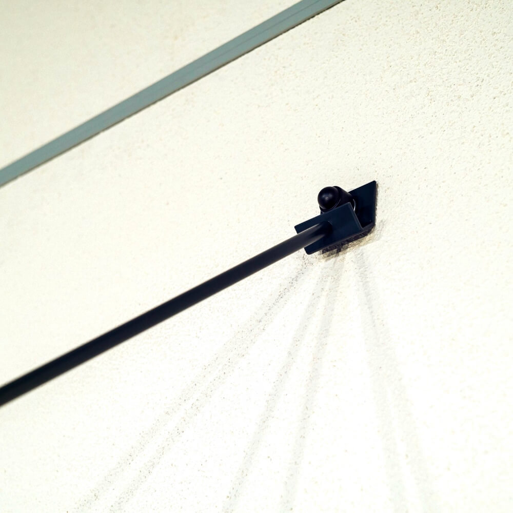 Oslo canopy rod to wall fitting
