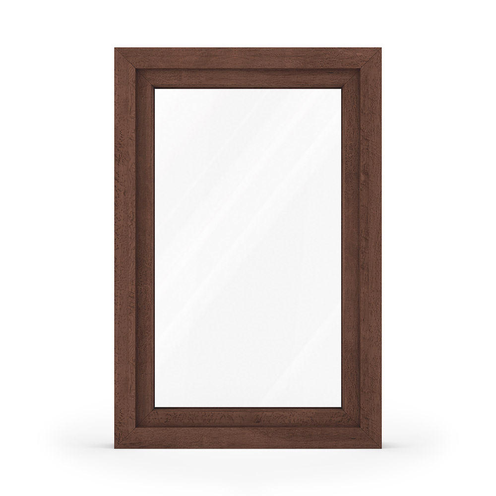 uPVC window in brown decor