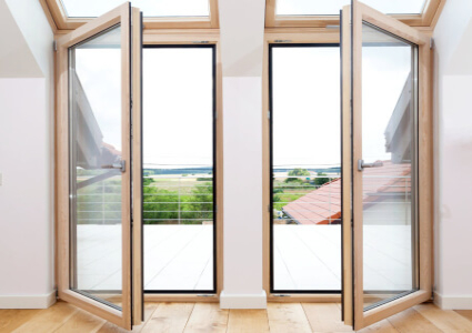 wooden French doors