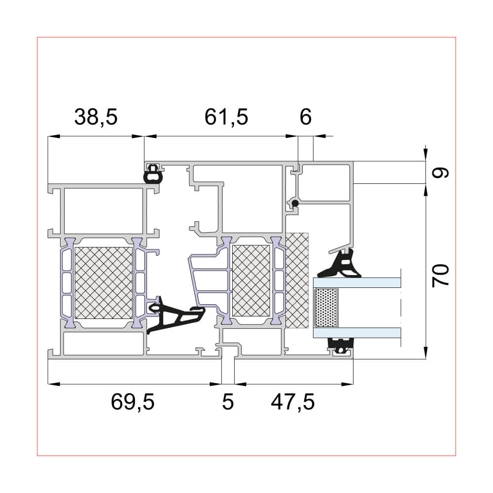 ALUPROF MB-79 SI detail drawing