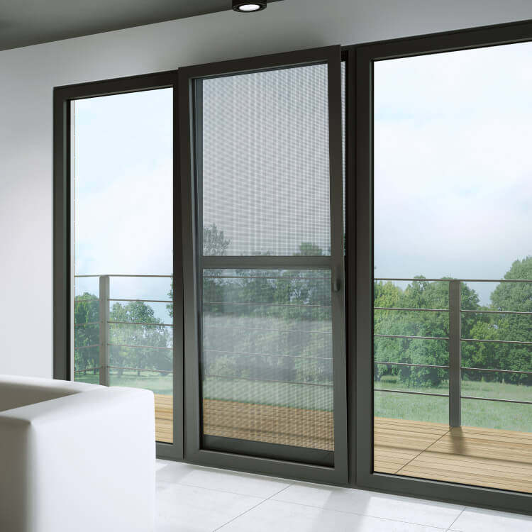Alu French windows with sidelights