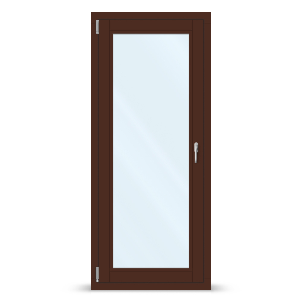 Brown French door
