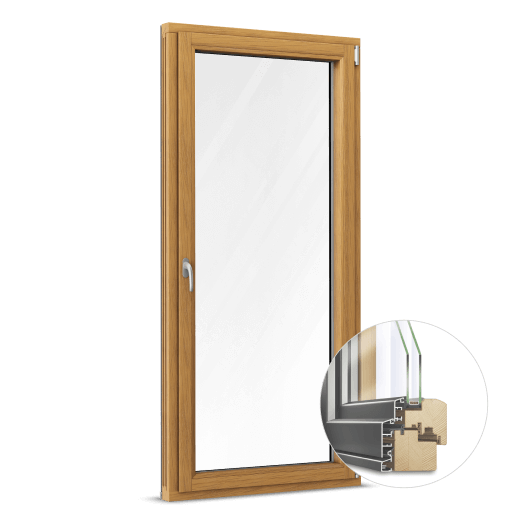 Wood-alu French door