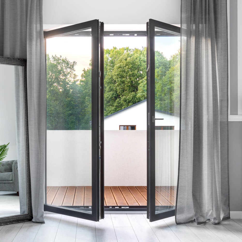 Double aluminium french door