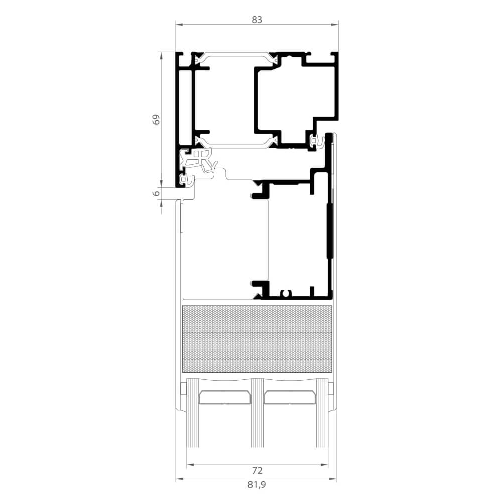 Exclusive Modern: upper frame with wing