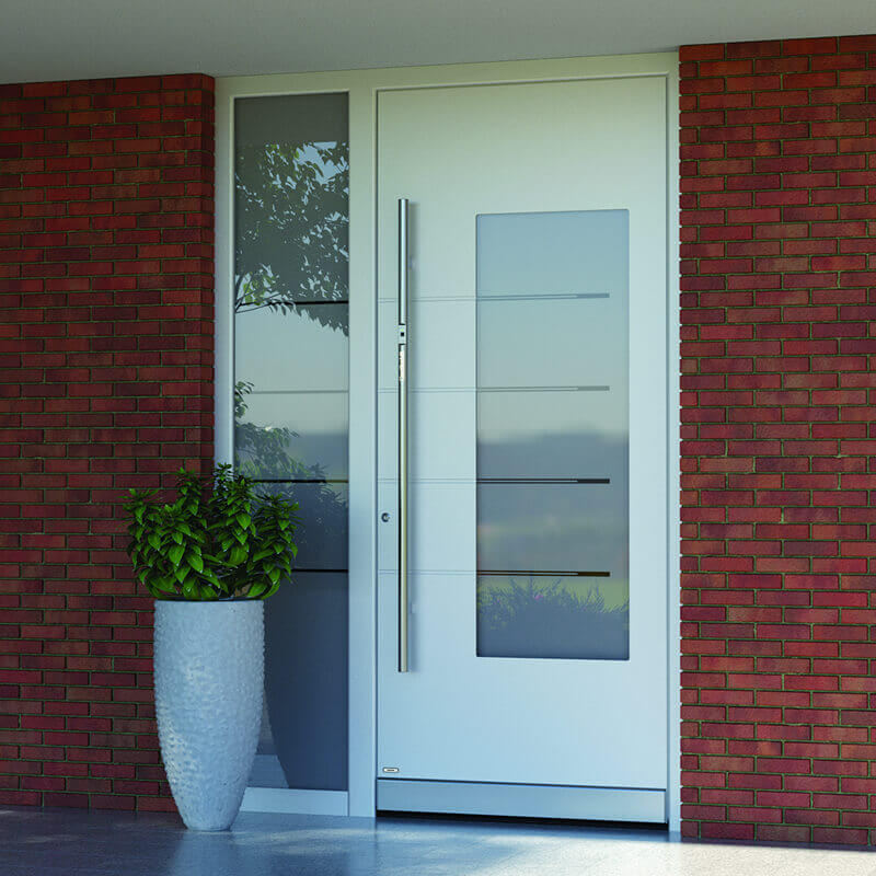 Modern frosted front door