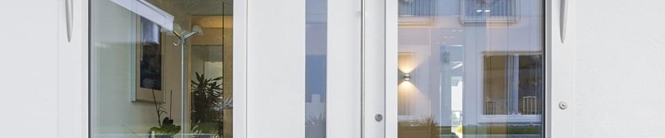 Front door with glass insert