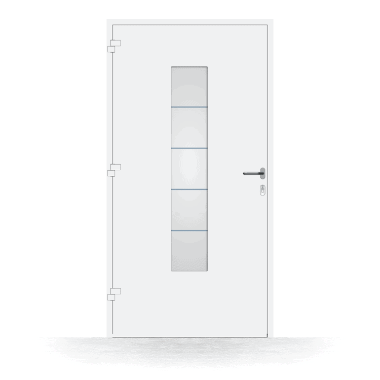 Front door model Budapest in white from the inside