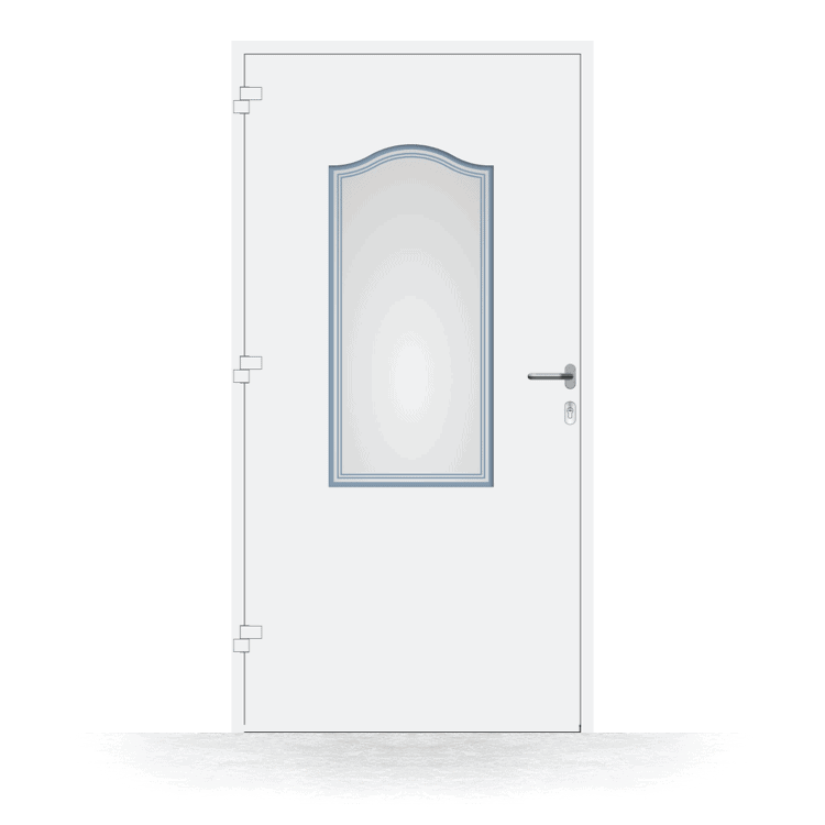 Front door model Cardiff in white, interior view