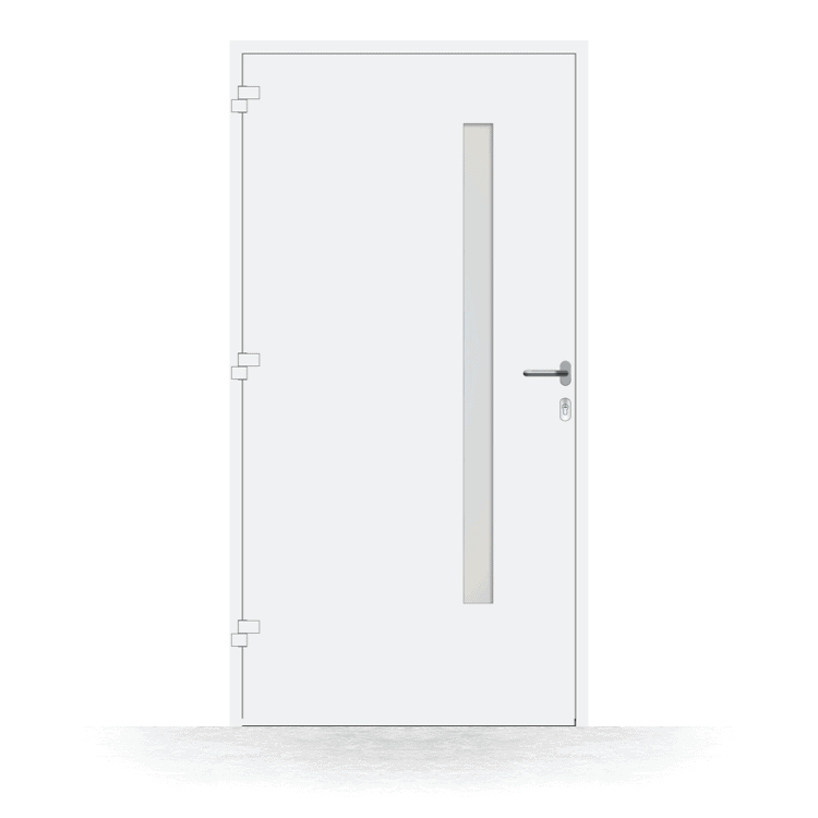 Front door model Chicago in white from the inside