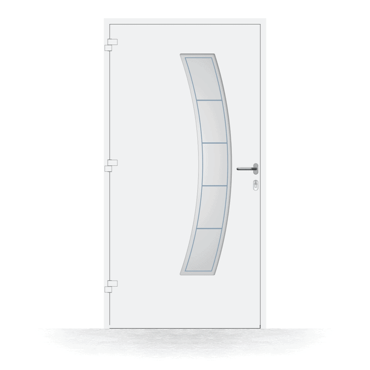 Front door model Kansas City in white from the inside