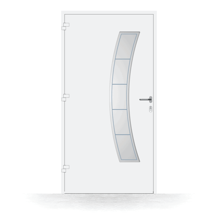Front door model Los Angeles in white from the inside