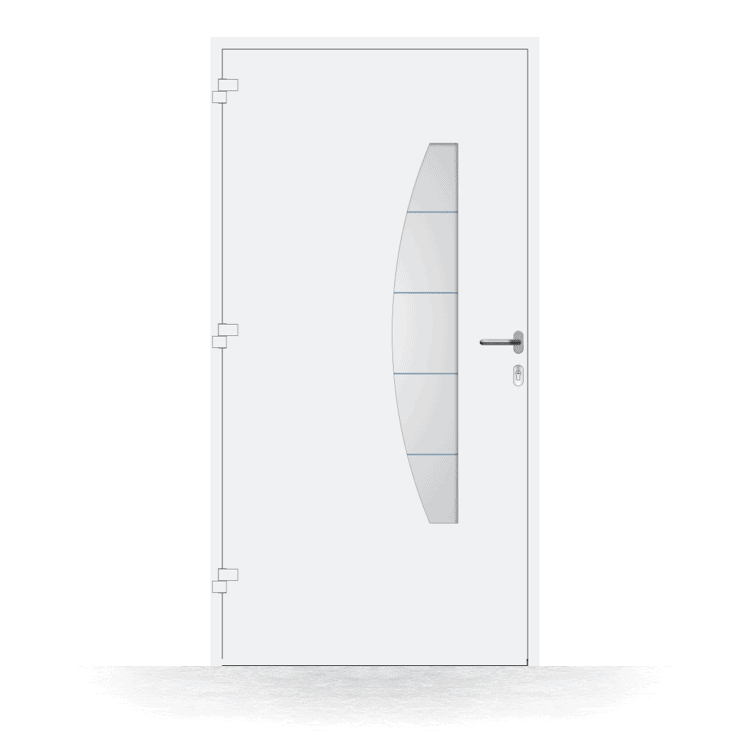 Front door model Newcastle in white from the inside