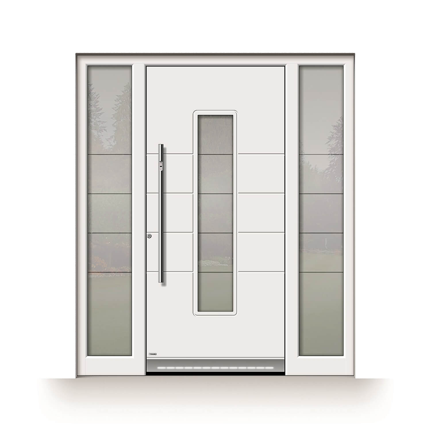 Front door Bournemouth with side panels in white