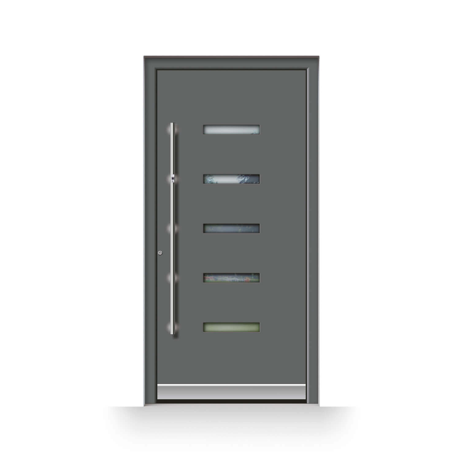 Front door model Helsinki with illuminated handle