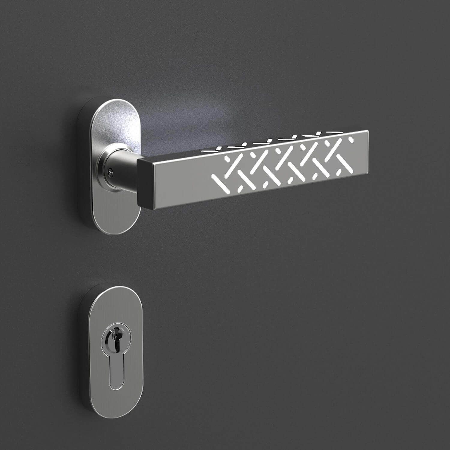 Front door inside handle made of stainless steel square