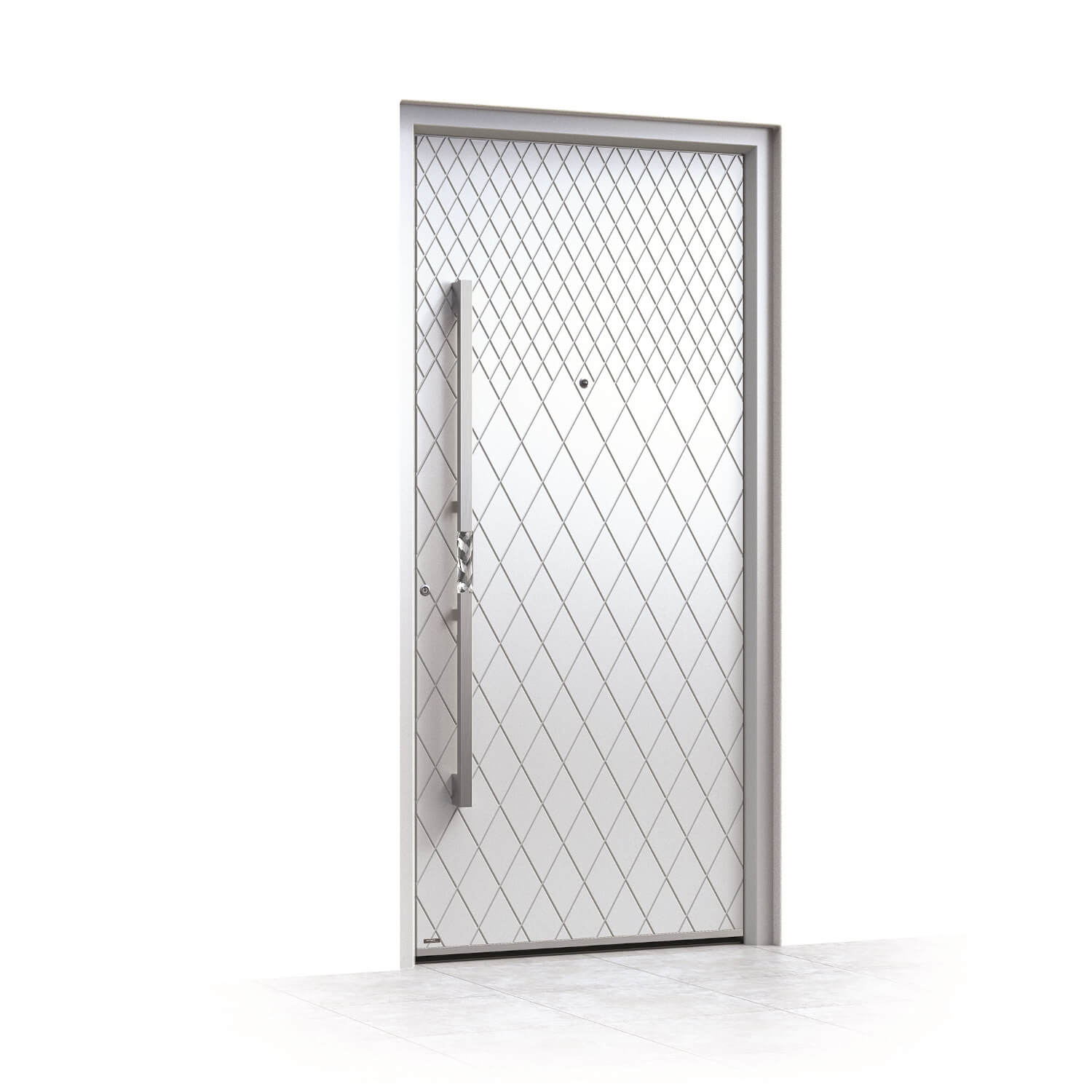 Front door, Kingston model, in white with decorative milling