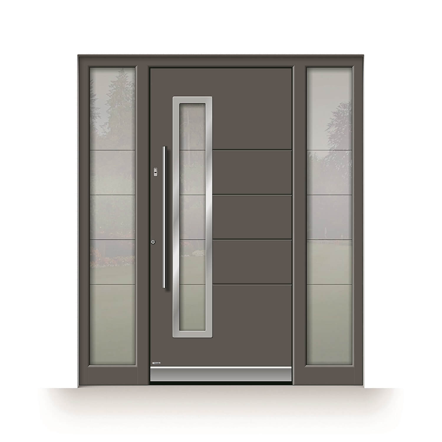 Philadelphia model front door with side panels