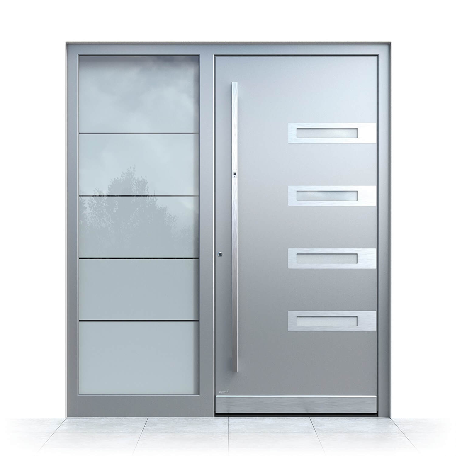 Front door model Stockholm with handle lighting