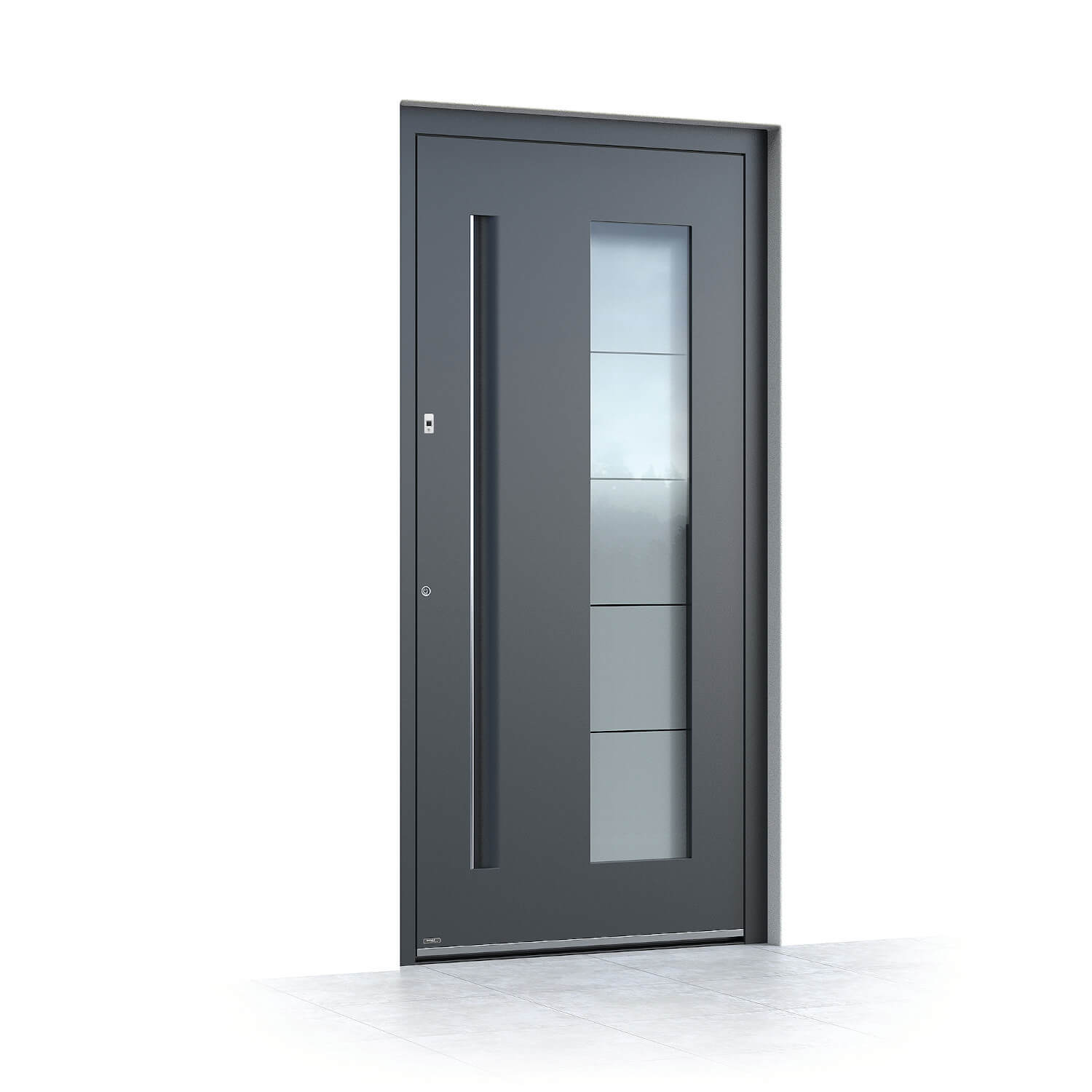 Front door model Sunshine Coast in anthracite with fingerprint