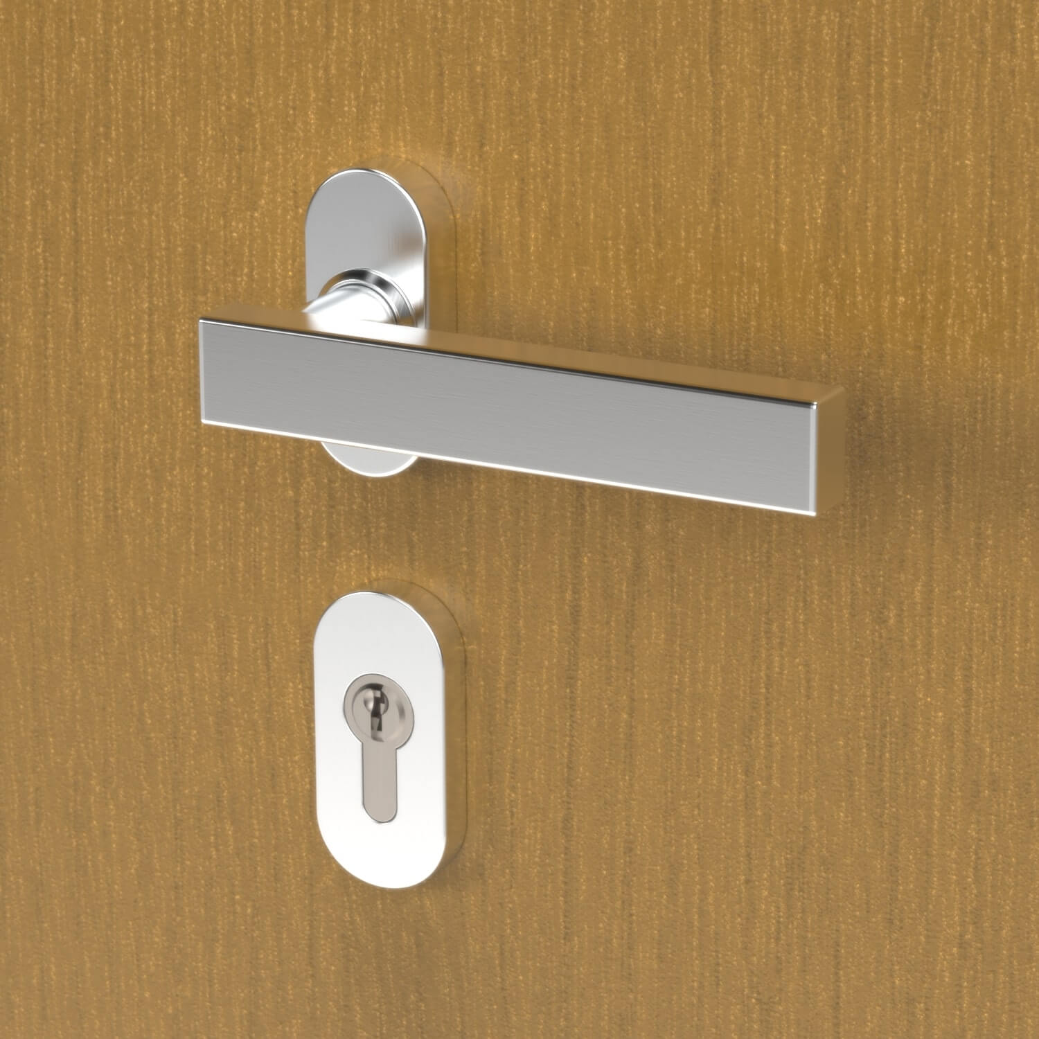 Manubrio square interior handle wood