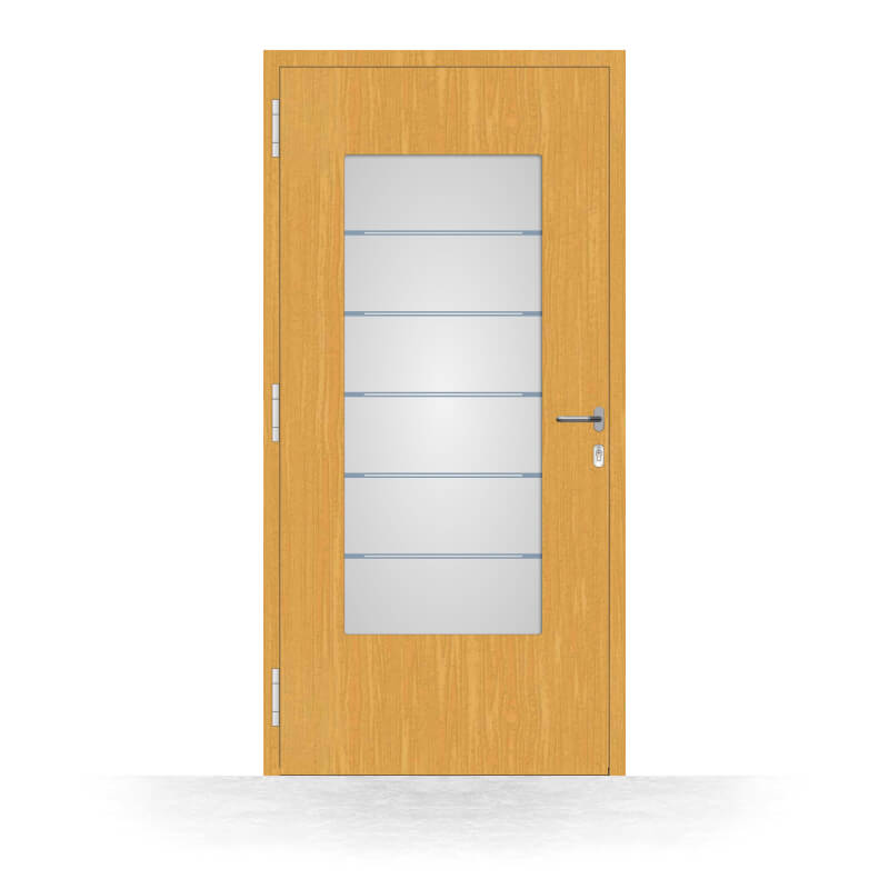 Wood front door, Aberdeen model, interior view