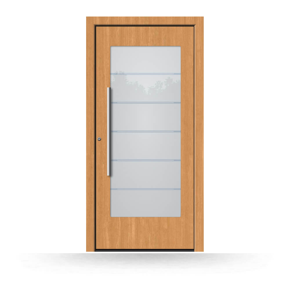 Wood front door Aberdeen made of larch wood