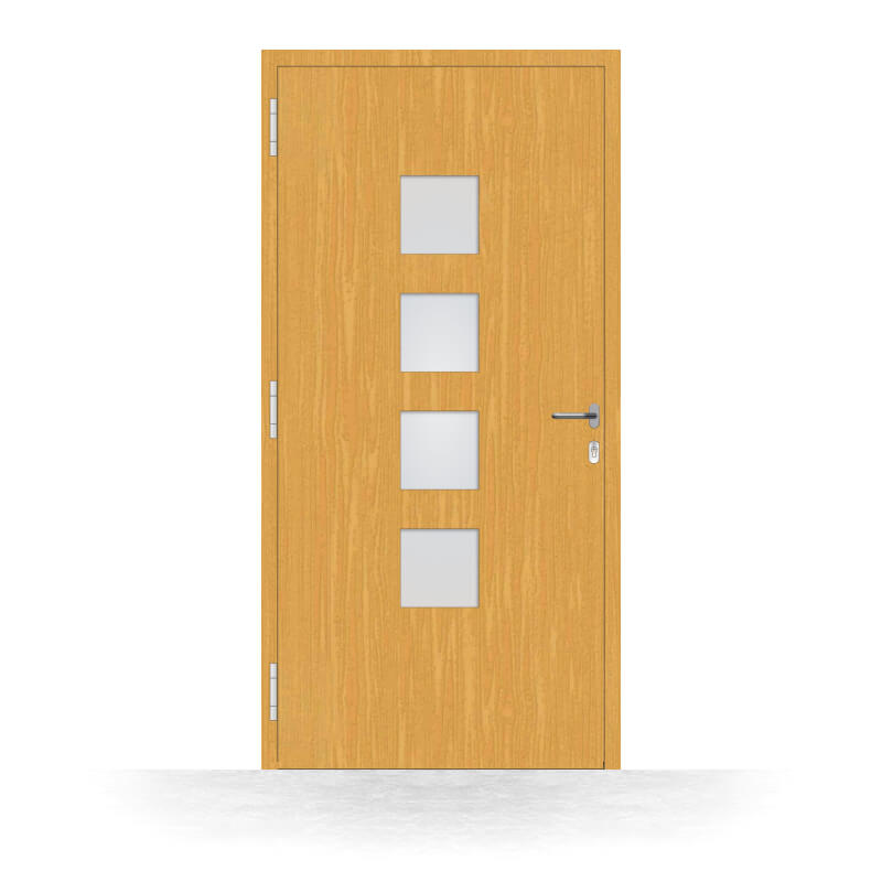 Baltimore wood front door, interior view