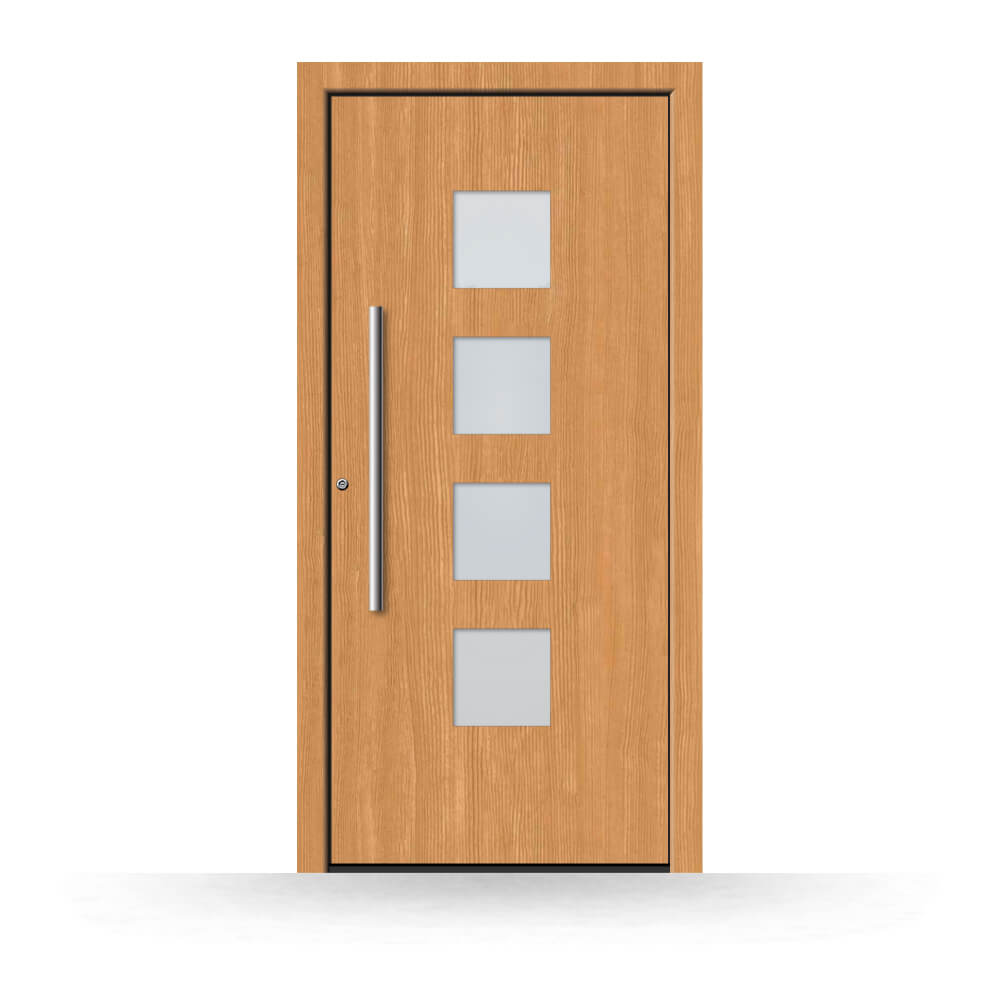 Wood front door Baltimore made of larch wood