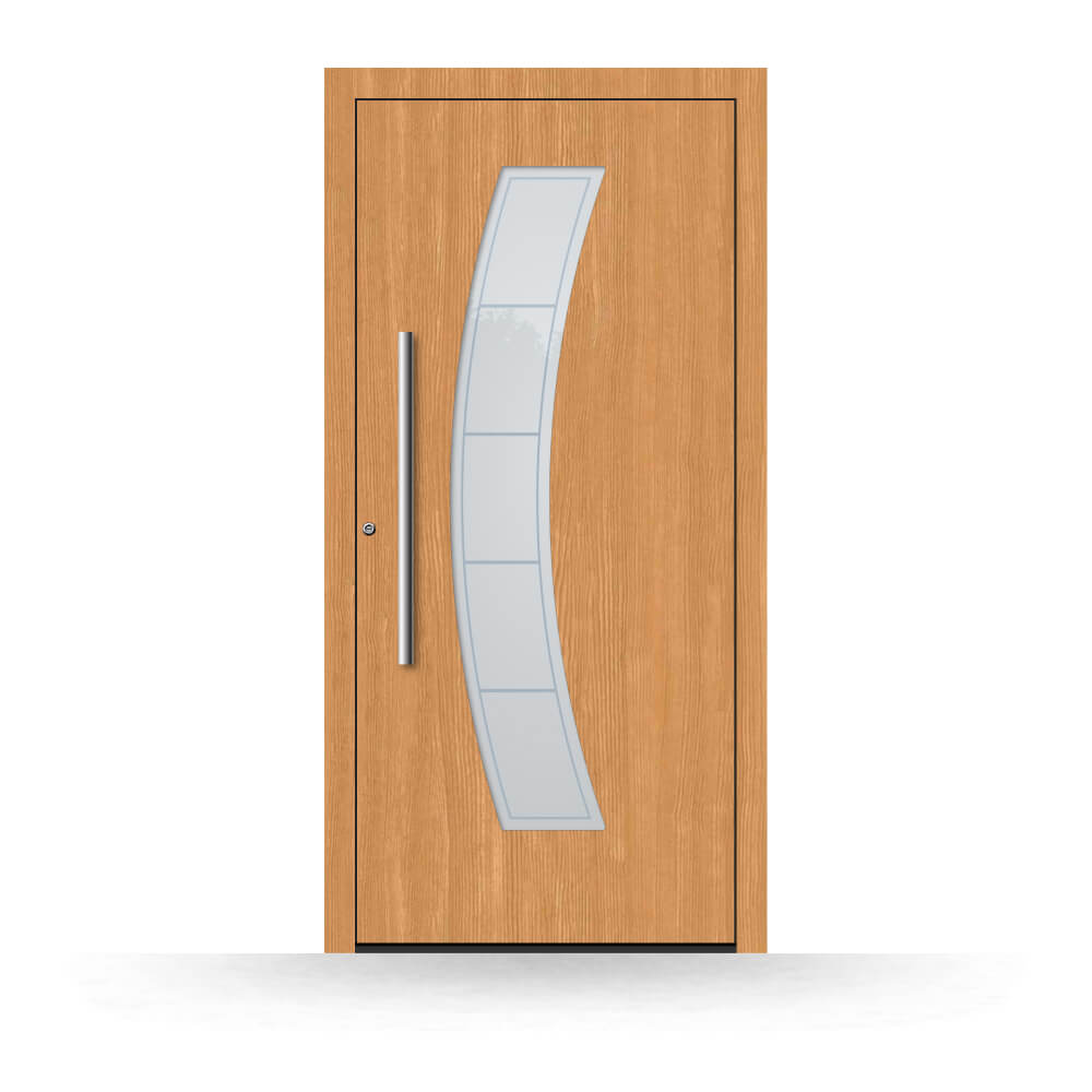 Wood front door Boston made of larch wood
