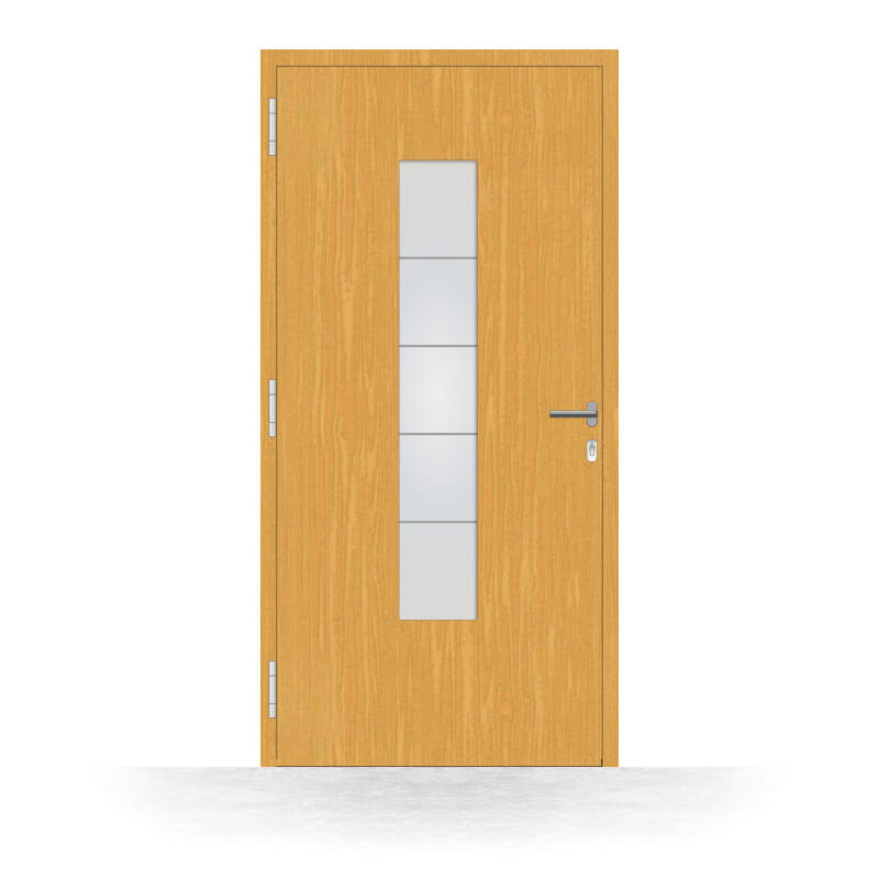 Wood front door, Calgary model, interior view